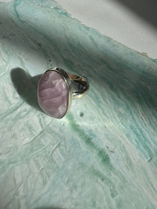 Pink Kunzite Sterling Silver Ring