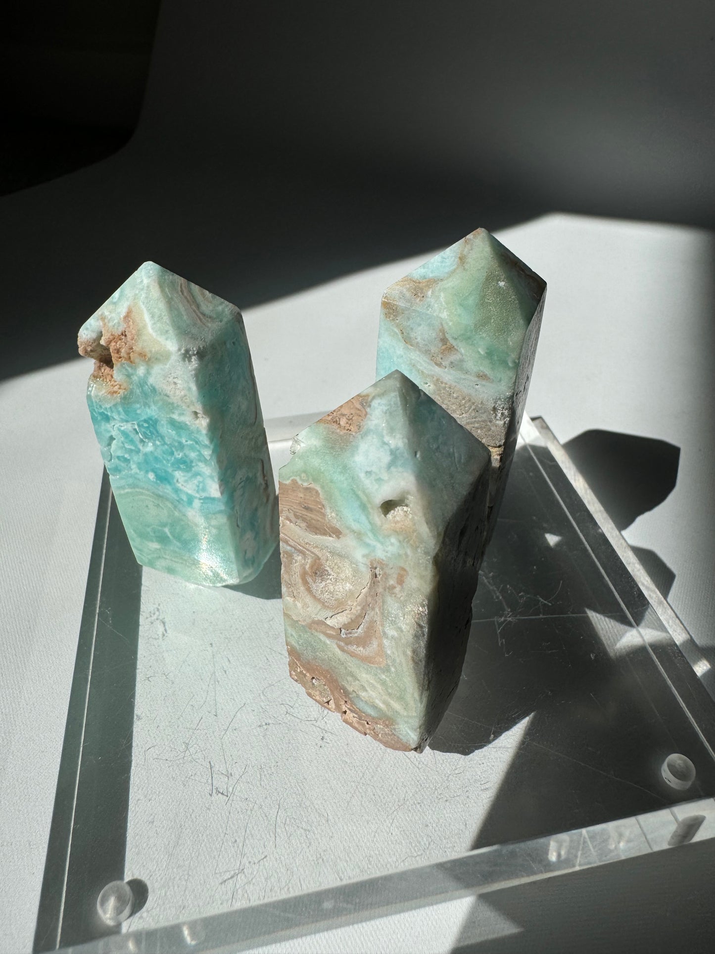 Blue Aragonite Mini Tower | Bespoke Crystals