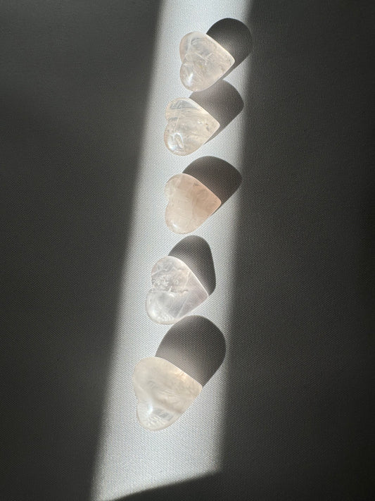 Mini Rose Quartz Crystal Hearts | Bespoke Crystals