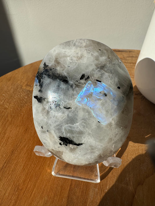 Rainbow Moonstone Palm stones | Bespoke Crystals