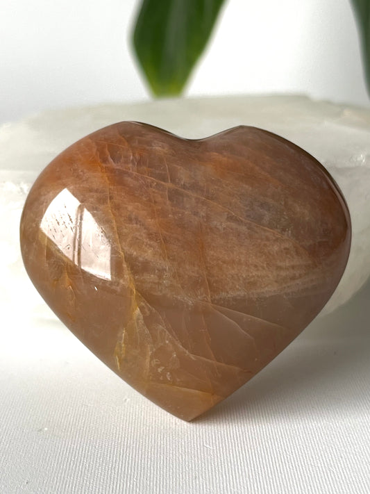 Peach Moonstone Heart #5