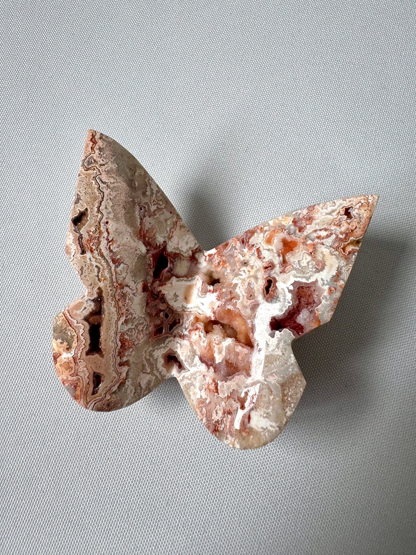 Pink Crazy lace Agate 3D Butterfly  | Bespoke Crystals