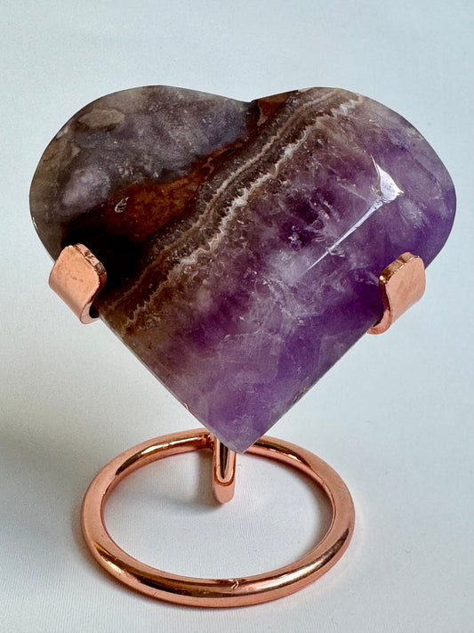 Amethyst Crazy Lace Agate Heart #2 | Bespoke Crystals