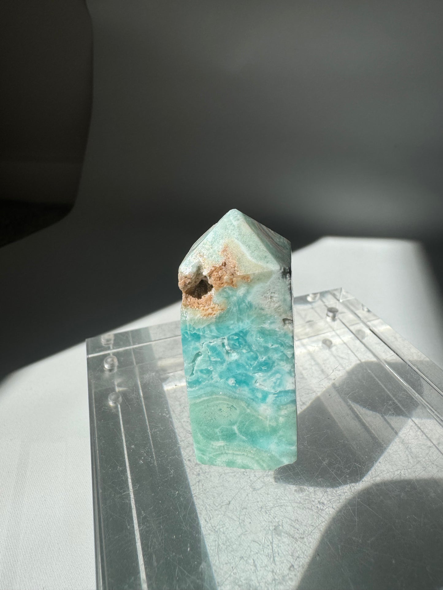 Blue Aragonite Mini Tower | Bespoke Crystals