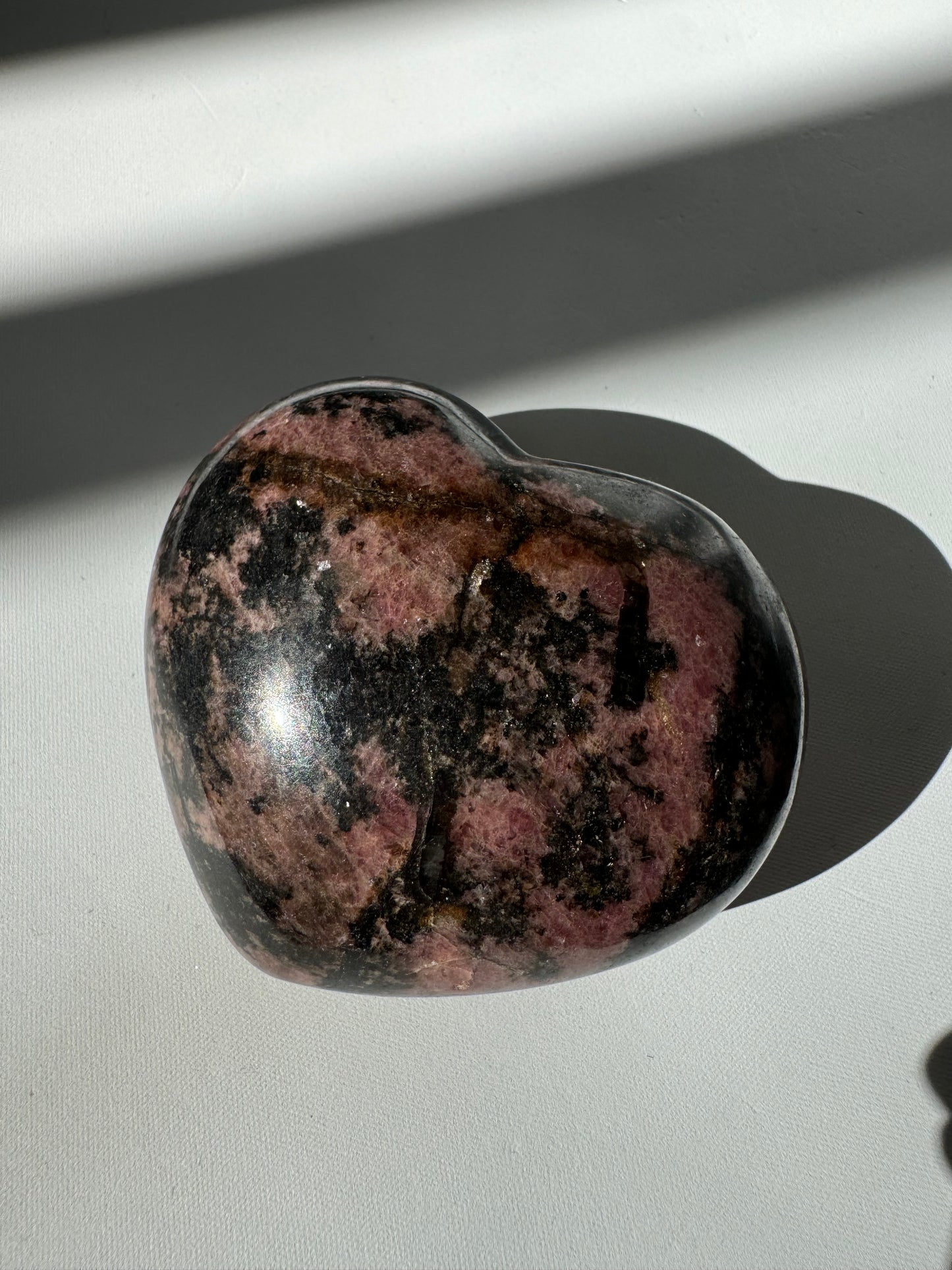 Rhodonite Heart | Bespoke Crystals