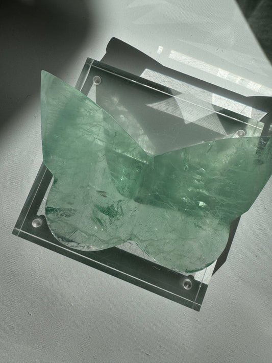 Green Fluorite 3D Butterfly #2 | Bespoke Crystals
