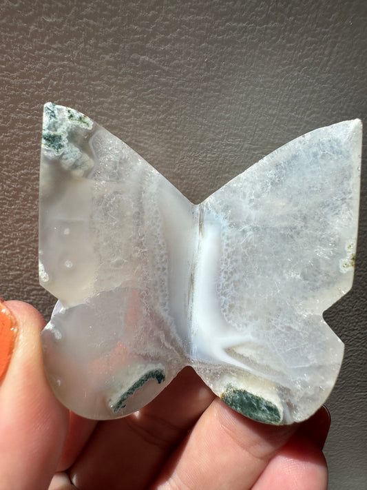 Moss Agate 3D Butterflies | Bespoke Crystals