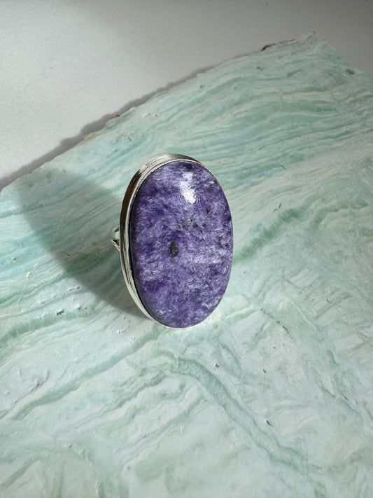Large Charoite Ring