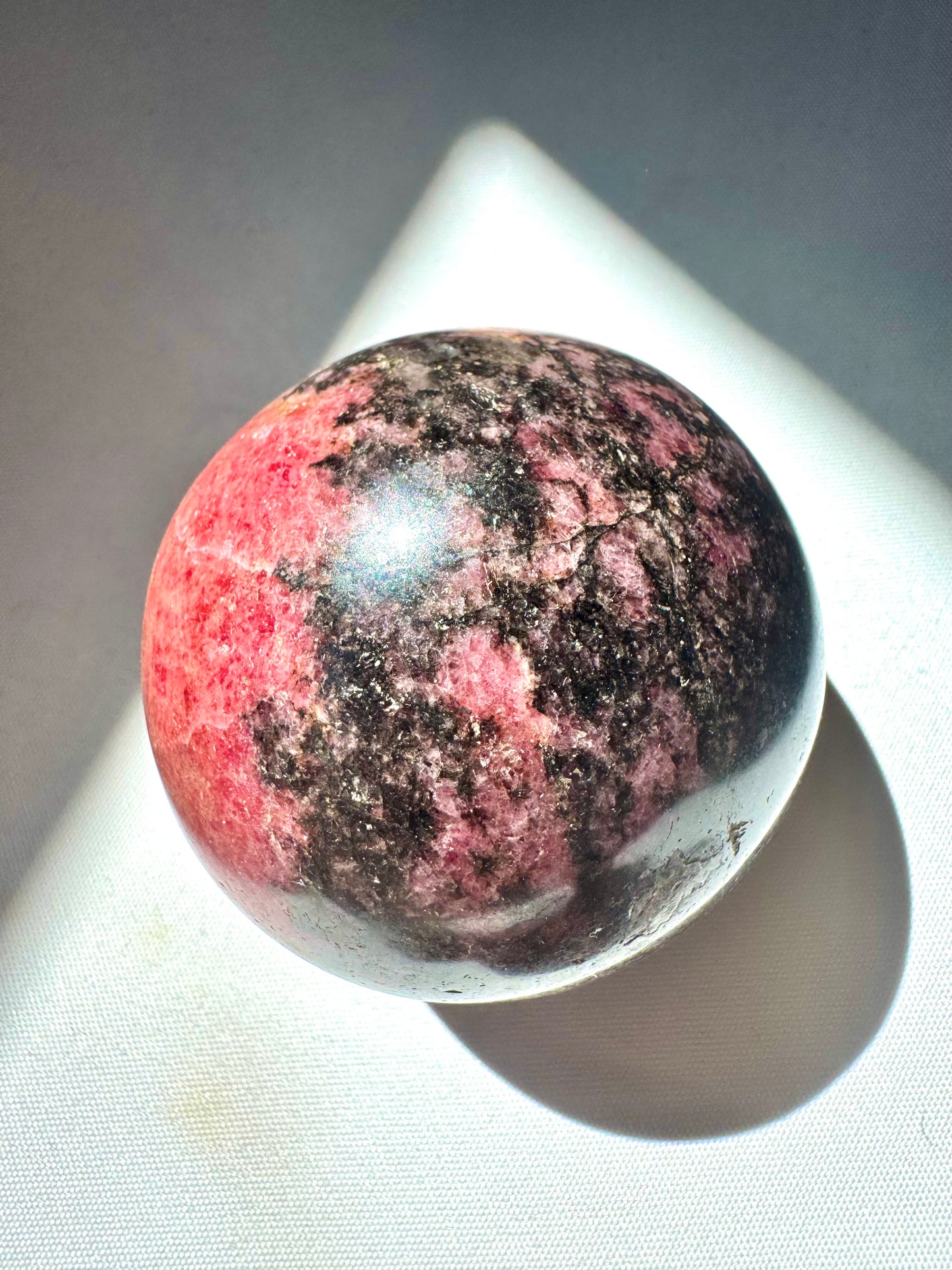 Rhodonite Sphere | Bespoke Crystals
