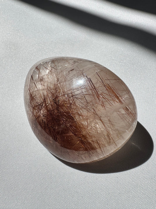 Red Rutile in Quartz Lense | Bespoke Crystals