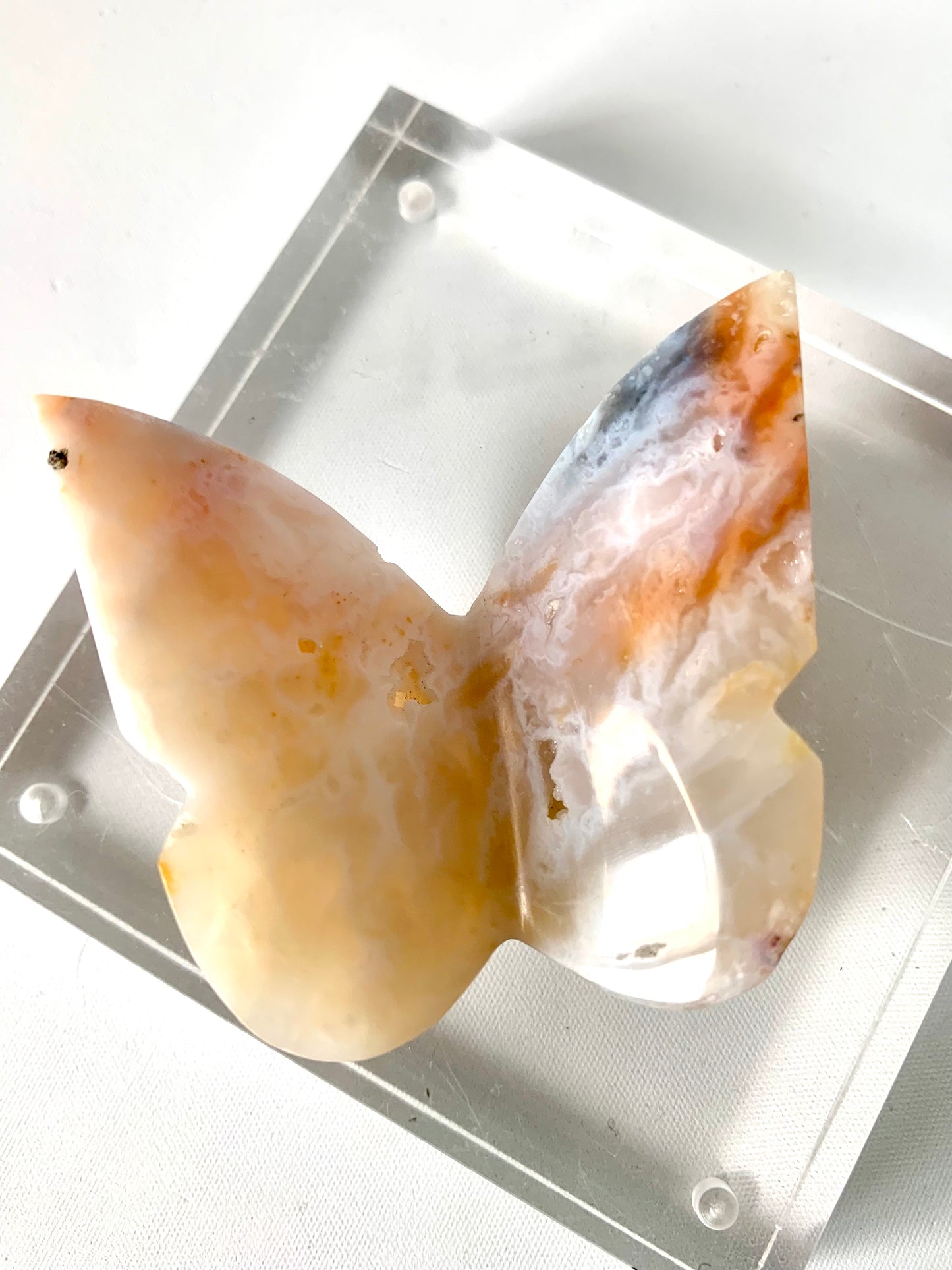 Plume Agate 3D Butterfly | Bespoke Crystals