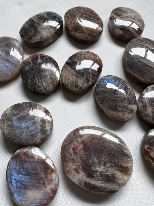 Moonstone x Sunstone Crystal Palmstones