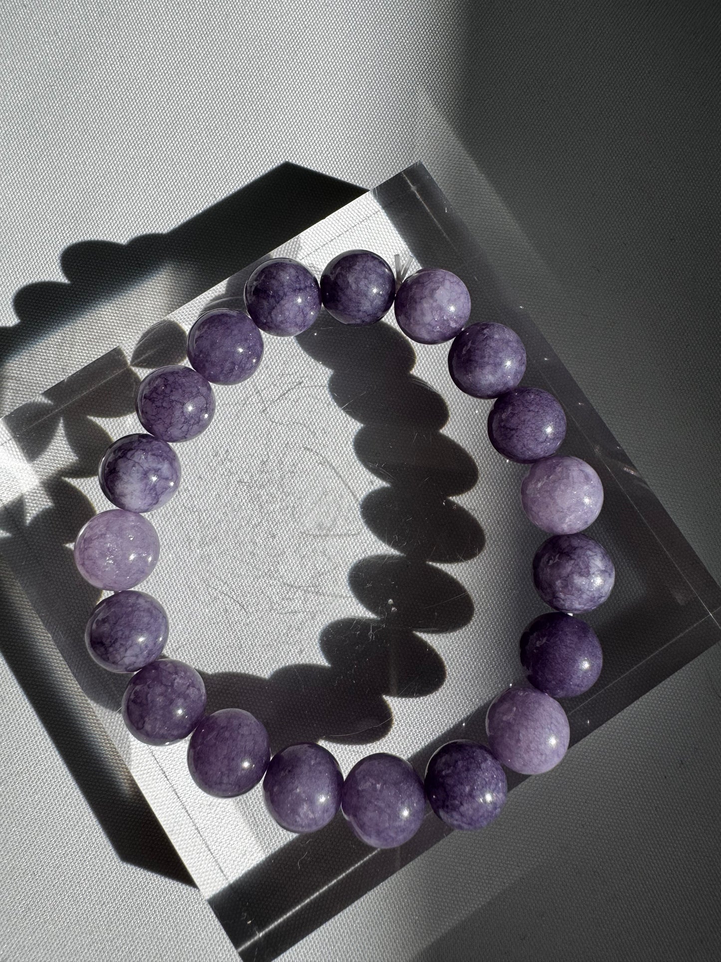 Lavender Jade Crystal Bracelets 10mm